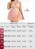 Womens Plus Size Lingerie Lace Sexy Strap Chemise Sleepwear V-Neck Nightdress