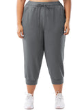 Womens Plus Size Joggers Pants Casual Active Capri Sweatpants with Drawstring Pockets