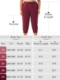 Womens Plus Size Joggers Pants Casual Active Capri Sweatpants with Drawstring Pockets