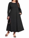 SHOWMALL Women's Plus Size Long Sleeve Maxi Dresses