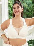 SHOWMALL Plus Size Everyday Bras Soft Sleep Wirefree Bras Full Coverage Bra