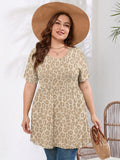 SHOWMALL Women's Plus Size Tunic Tops to Wear with Leggings Flowy Babydoll Shirts Blouses for Women Work & Casual