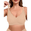 SHOWMALL Women's Plus Size Wireless Bra with Scalloped Neckline