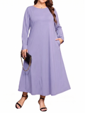 SHOWMALL Women's Plus Size Long Sleeve Maxi Dresses