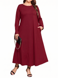 SHOWMALL Women's Plus Size Long Sleeve Maxi Dresses