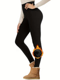 Chiclily Fleece Lined Leggings for Women High Waisted Tummy Control Workout Winter Thermal Warm Soft Thick Yoga Pants