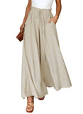 SHOWMALL High Waist Casual Drawstring Lounge Culotte with Pockets