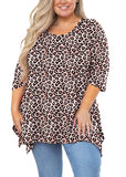 SHOWMALL Women's Plus Size 3/4 Sleeve Swing Tunic Top