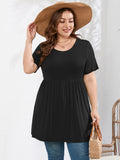 SHOWMALL Women's Plus Size Tunic Tops to Wear with Leggings Flowy Babydoll Shirts Blouses for Women Work & Casual