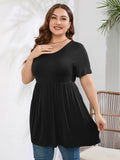SHOWMALL Women's Plus Size Tunic Tops to Wear with Leggings Flowy Babydoll Shirts Blouses for Women Work & Casual