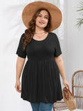 SHOWMALL Women's Plus Size Tunic Tops to Wear with Leggings Flowy Babydoll Shirts Blouses for Women Work & Casual
