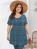 SHOWMALL Women's Plus Size Tunic Tops to Wear with Leggings Flowy Babydoll Shirts Blouses for Women Work & Casual