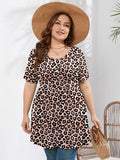 SHOWMALL Women's Plus Size Tunic Tops to Wear with Leggings Flowy Babydoll Shirts Blouses for Women Work & Casual