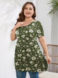 SHOWMALL Women's Plus Size Tunic Tops to Wear with Leggings Flowy Babydoll Shirts Blouses for Women Work & Casual