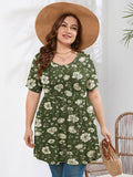 SHOWMALL Women's Plus Size Tunic Tops to Wear with Leggings Flowy Babydoll Shirts Blouses for Women Work & Casual