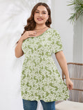 SHOWMALL Women's Plus Size Tunic Tops to Wear with Leggings Flowy Babydoll Shirts Blouses for Women Work & Casual