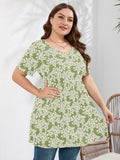 SHOWMALL Women's Plus Size Tunic Tops to Wear with Leggings Flowy Babydoll Shirts Blouses for Women Work & Casual
