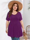 SHOWMALL Women's Plus Size Tunic Tops to Wear with Leggings Flowy Babydoll Shirts Blouses for Women Work & Casual