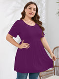 SHOWMALL Women's Plus Size Tunic Tops to Wear with Leggings Flowy Babydoll Shirts Blouses for Women Work & Casual