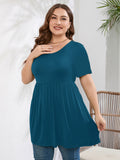 SHOWMALL Women's Plus Size Tunic Tops to Wear with Leggings Flowy Babydoll Shirts Blouses for Women Work & Casual