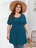 SHOWMALL Women's Plus Size Tunic Tops to Wear with Leggings Flowy Babydoll Shirts Blouses for Women Work & Casual
