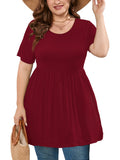 SHOWMALL Women's Plus Size Tunic Tops to Wear with Leggings Flowy Babydoll Shirts Blouses for Women Work & Casual