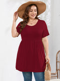 SHOWMALL Women's Plus Size Tunic Tops to Wear with Leggings Flowy Babydoll Shirts Blouses for Women Work & Casual