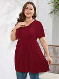 SHOWMALL Women's Plus Size Tunic Tops to Wear with Leggings Flowy Babydoll Shirts Blouses for Women Work & Casual