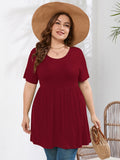 SHOWMALL Women's Plus Size Tunic Tops to Wear with Leggings Flowy Babydoll Shirts Blouses for Women Work & Casual
