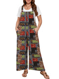 SHOWMALL Women’s Plus Jumpsuits Summer Boho Casual Wide Leg Overalls