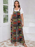 SHOWMALL Women’s Plus Jumpsuits Summer Boho Casual Wide Leg Overalls