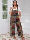 SHOWMALL Women’s Plus Jumpsuits Summer Boho Casual Wide Leg Overalls