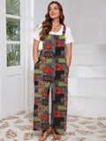 SHOWMALL Women’s Plus Jumpsuits Summer Boho Casual Wide Leg Overalls