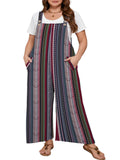 SHOWMALL Women’s Plus Jumpsuits Summer Boho Casual Wide Leg Overalls