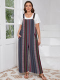 SHOWMALL Women’s Plus Jumpsuits Summer Boho Casual Wide Leg Overalls