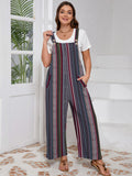 SHOWMALL Women’s Plus Jumpsuits Summer Boho Casual Wide Leg Overalls