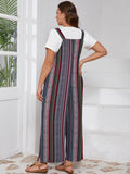 SHOWMALL Women’s Plus Jumpsuits Summer Boho Casual Wide Leg Overalls
