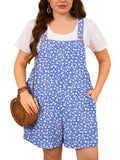 SHOWMALL Jumpersuit for Women Plus Size Shorts Casual Loose Romper Overall with Adjustable Strapes