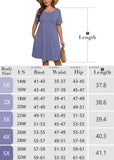 SHOWMALL Women's Plus Summer Dresses Short Sleeves Casual Midi Dress with Pockets