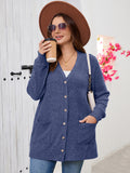SHOWMALL Women's Plus Size Open Front Cardigan, Ribbed Long Sleeve Casual Sweater