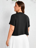 SHOWMALL Women's Plus Short Sleeve Bolero Shrug for Dresses Cropped Cardigan Open Front Summer Shoulder Cover Up