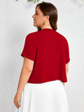 SHOWMALL Women's Plus Short Sleeve Bolero Shrug for Dresses Cropped Cardigan Open Front Summer Shoulder Cover Up
