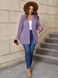 SHOWMALL Women's Plus Open Front Fall Cardigan V Neck Sweater Long Sleeve Causal Soft Outwear Tops