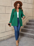 SHOWMALL Women's Plus Open Front Fall Cardigan V Neck Sweater Long Sleeve Causal Soft Outwear Tops