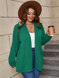 SHOWMALL Women's Plus Open Front Fall Cardigan V Neck Sweater Long Sleeve Causal Soft Outwear Tops