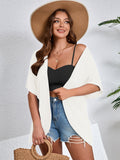 SHOWMALL Women's Plus Cardigan Short Sleeve Open-Front Lightweight Summer Cover Up