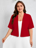 SHOWMALL Womens Plus Cropped Cardigan Open Front Shrug for Dresses Lightweight Bolero for Summer