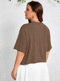 SHOWMALL Womens Plus Cropped Cardigan Open Front Shrug for Dresses Lightweight Bolero for Summer