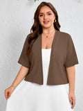 SHOWMALL Womens Plus Cropped Cardigan Open Front Shrug for Dresses Lightweight Bolero for Summer