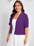SHOWMALL Womens Plus Cropped Cardigan Open Front Shrug for Dresses Lightweight Bolero for Summer